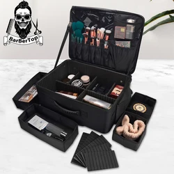 2024 New Large Trolley Cosmetic Rolling Makeup Salon Professional Hairdressing Beauty Tools Storage Case Barbershop Supplies