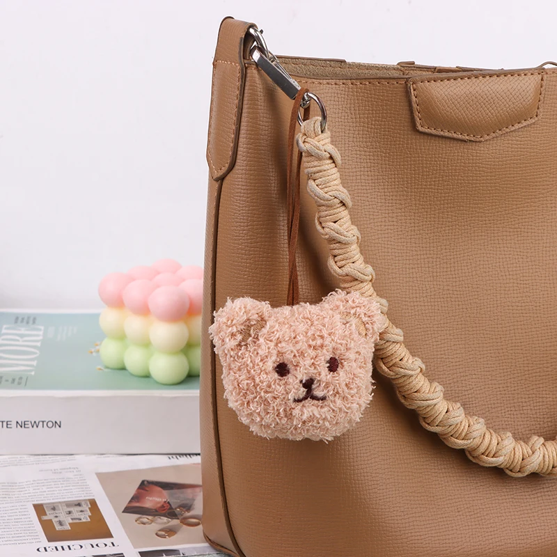 Cute Cartoon Name Keyring Plush Bear Dolls Pendant Keychain For Keys Bag Backpack Decoration Kids Toy Car Trinket Accessories