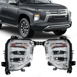 For Mitsubishi Pajero Sport / Montero 2020 2021 2022 2023 LED DRL Daytime Running Lights 2 Colors Signal Front Bumper Lamp 12V