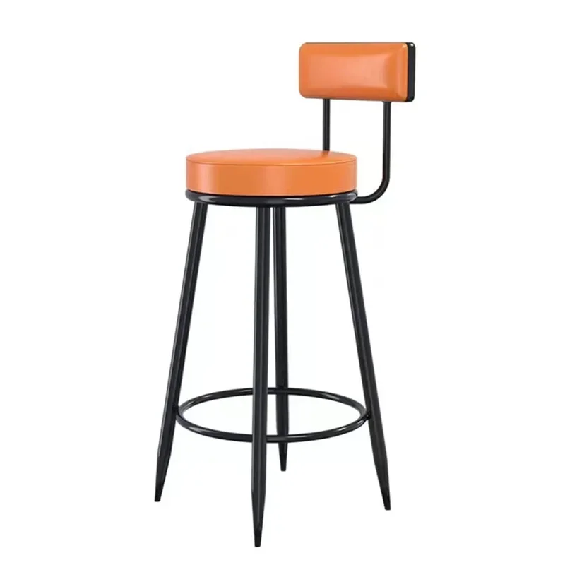 

Tall Metal Bar Stool Kitchen Modern Back High Chair Home Living Room Kitchen Sillas Para Comedor Restaurant Furniture Decoration