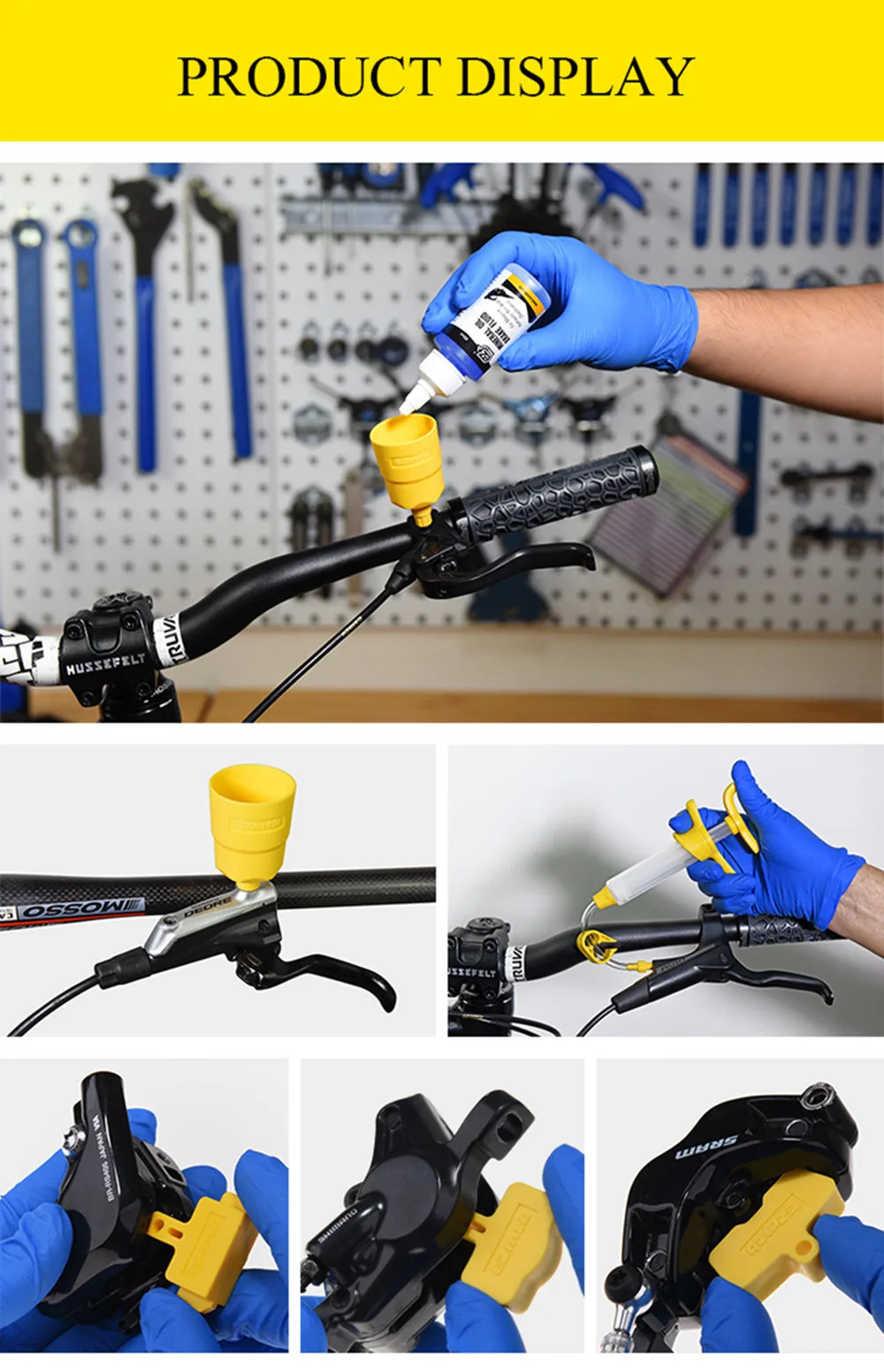 Ezmtb Fahrradzubehör, Fahrradwerkzeugsatz, Fahrrad-Hydraulikbremsöl-Entlüftungssatz, für Shimano Magura Hope Tektro Sram Avid Hayes – Detail 4