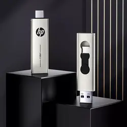 HP C타입 투인원 USB 플래시 드라이브, 컴퓨터 휴대폰 이중 사용, 회전 크리에이티브 USB 3.2, 64GB, 128GB, 256GB