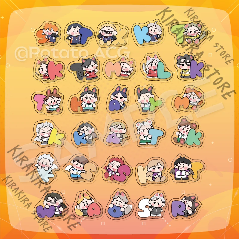 شويو هيناتا هايكيو!! اليدوية الدائمة الشكل ديكور أنيمي DIY Sakusa Kiyoomi تأثيري رسالة صغيرة Kawaii الاكريليك ورقة 30 قطعة #2