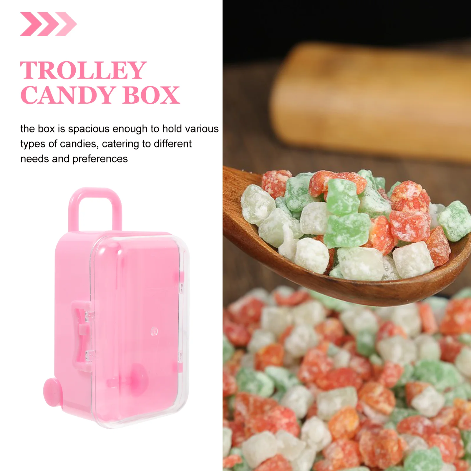 12 Pcs Suitcase Wedding Candy Box Favors Mini Suitcases for Party Pink Plastic Boxes Travel