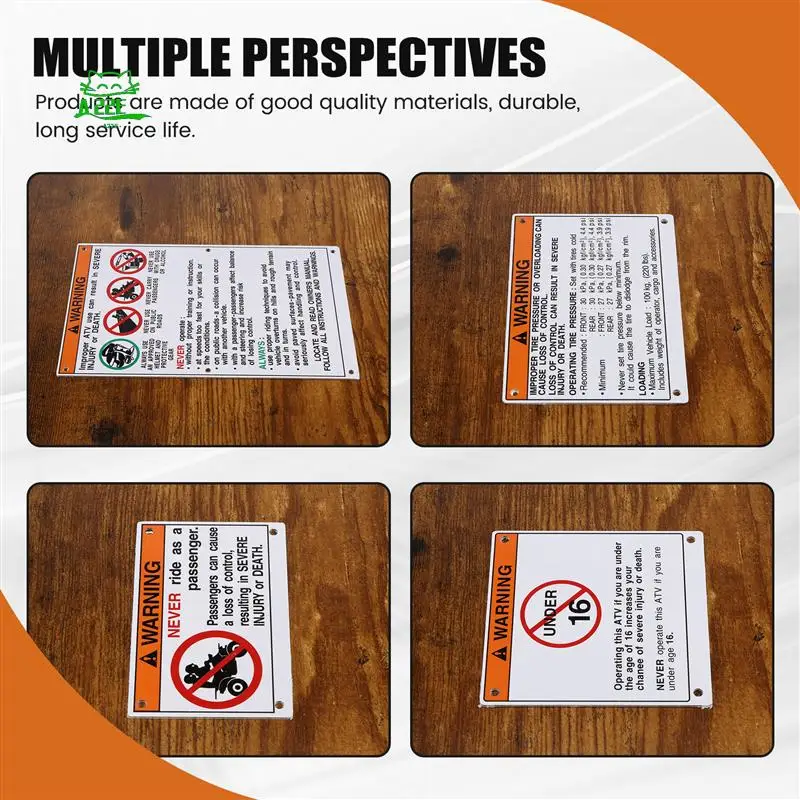 A22E-Car Accessories Car Kit Warning Decals Stickers Labels Aluminum Backed For Yamaha