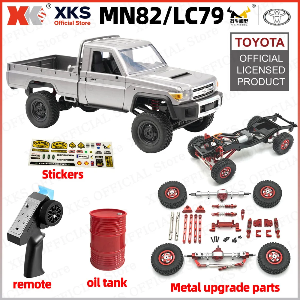 

XKS mn82pro mn82 remote control truck 1:12 full proportion 2.4g 4wd off-road pickup truck 280 motor toy gift