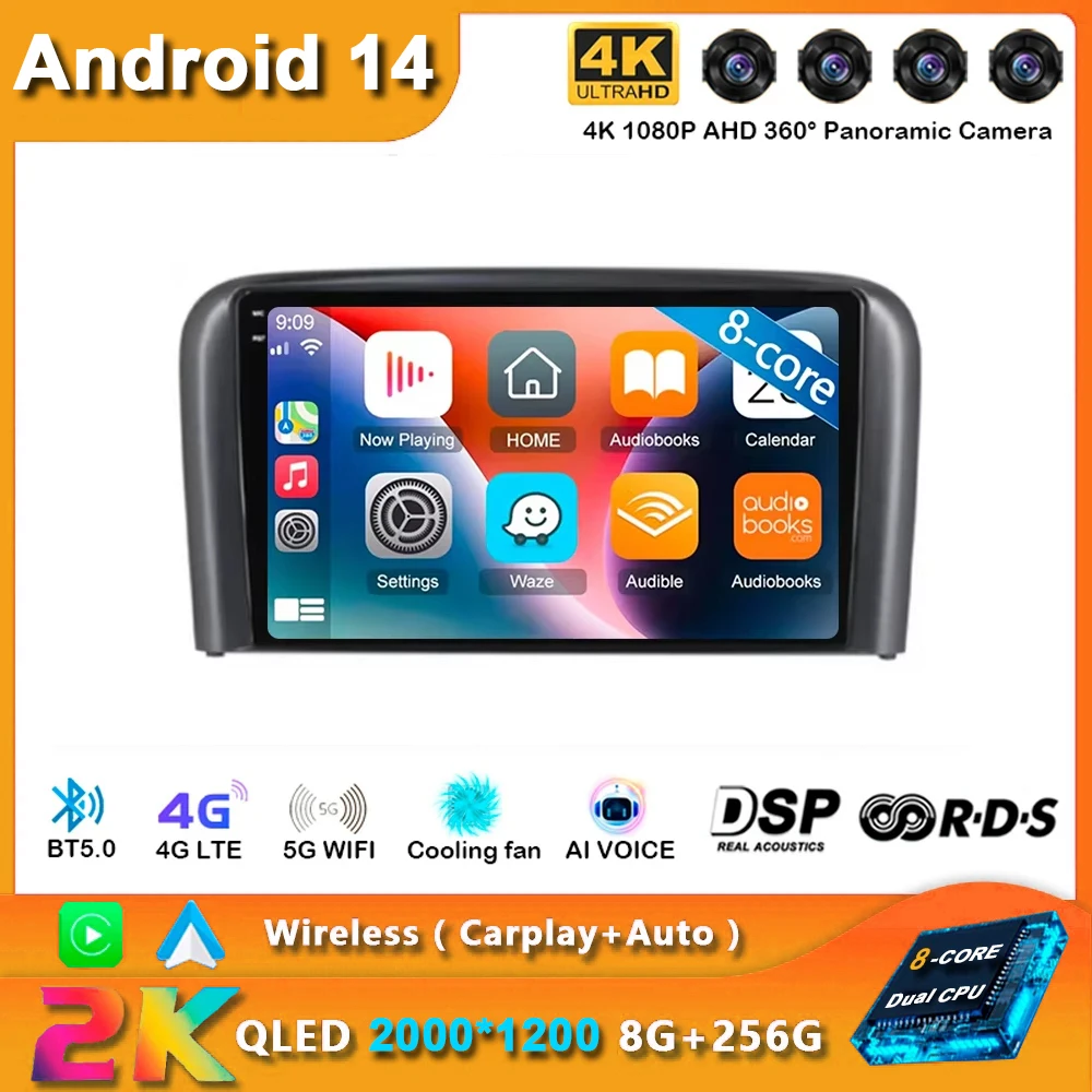

Android 14 Car Radio For Volvo S80 2001 2002 2003 2004 2005 2006 Navigation GPS Multimedia Player Stereo carplay