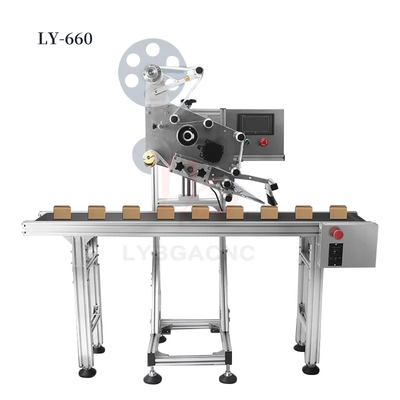 LY-660 เครื่องติดฉลากสายการประกอบอัตโนมัติเต็มรูปแบบอุปกรณ์ติดฉลากแบบแบนอัจฉริยะสําหรับถุงอาหารกล่องบรรจุภัณฑ์กล่องกระดาษ