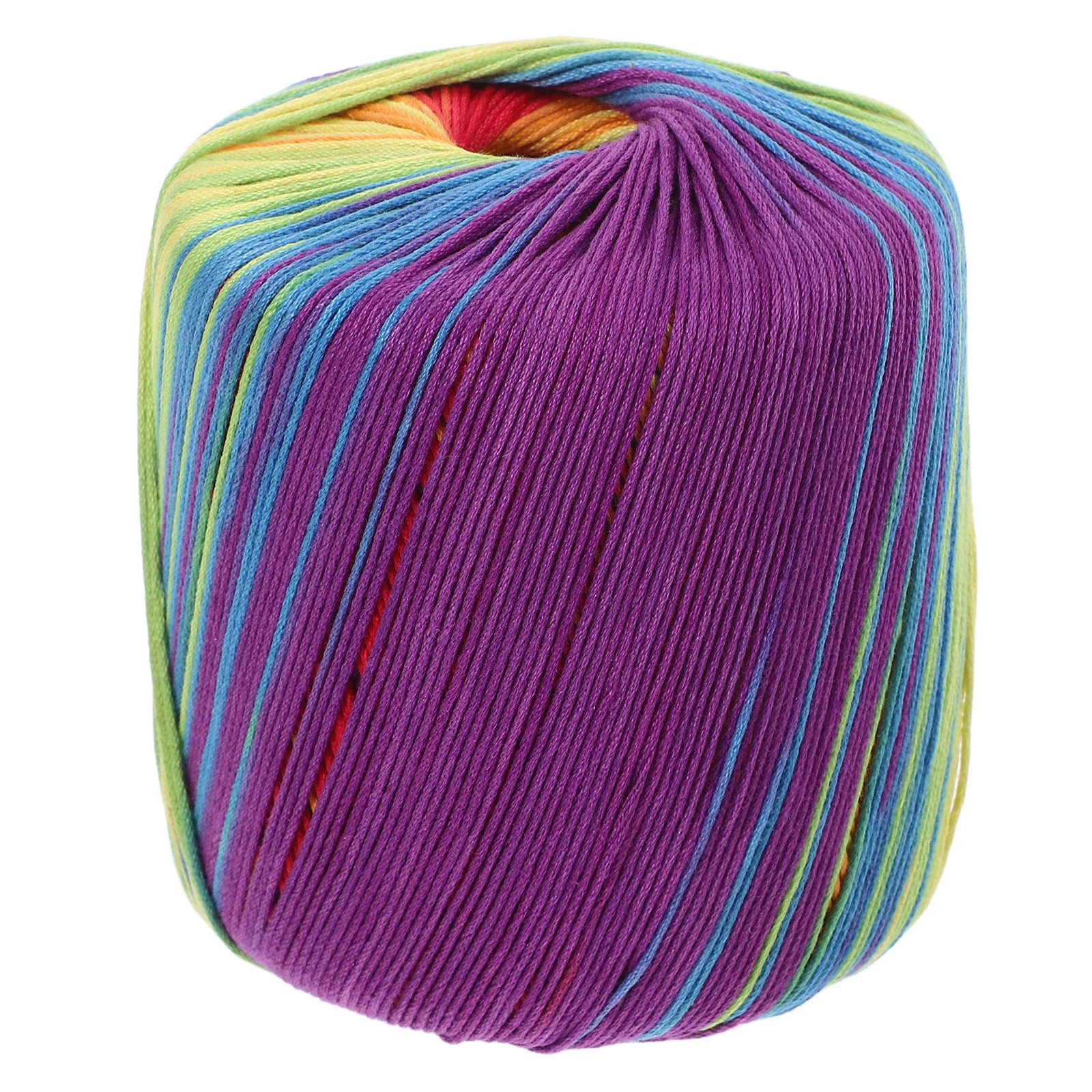 

Lace Thread Cotton Dyed Crochet Yarn Skeins Gradient Rainbow for Crafts Pastel Comfortable