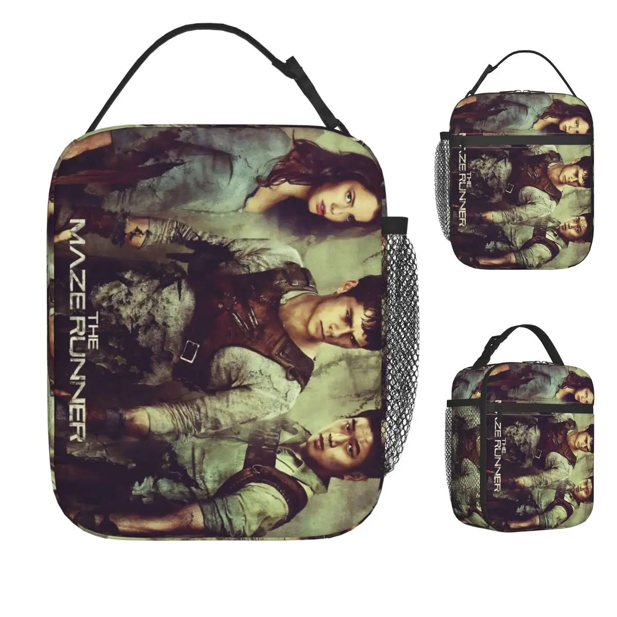 

The Maze Runner American Science Fiction Film Lunch Bag Retro Lunch Box For Women Work Portable Zipper Cooler Bag Tote Food Bags