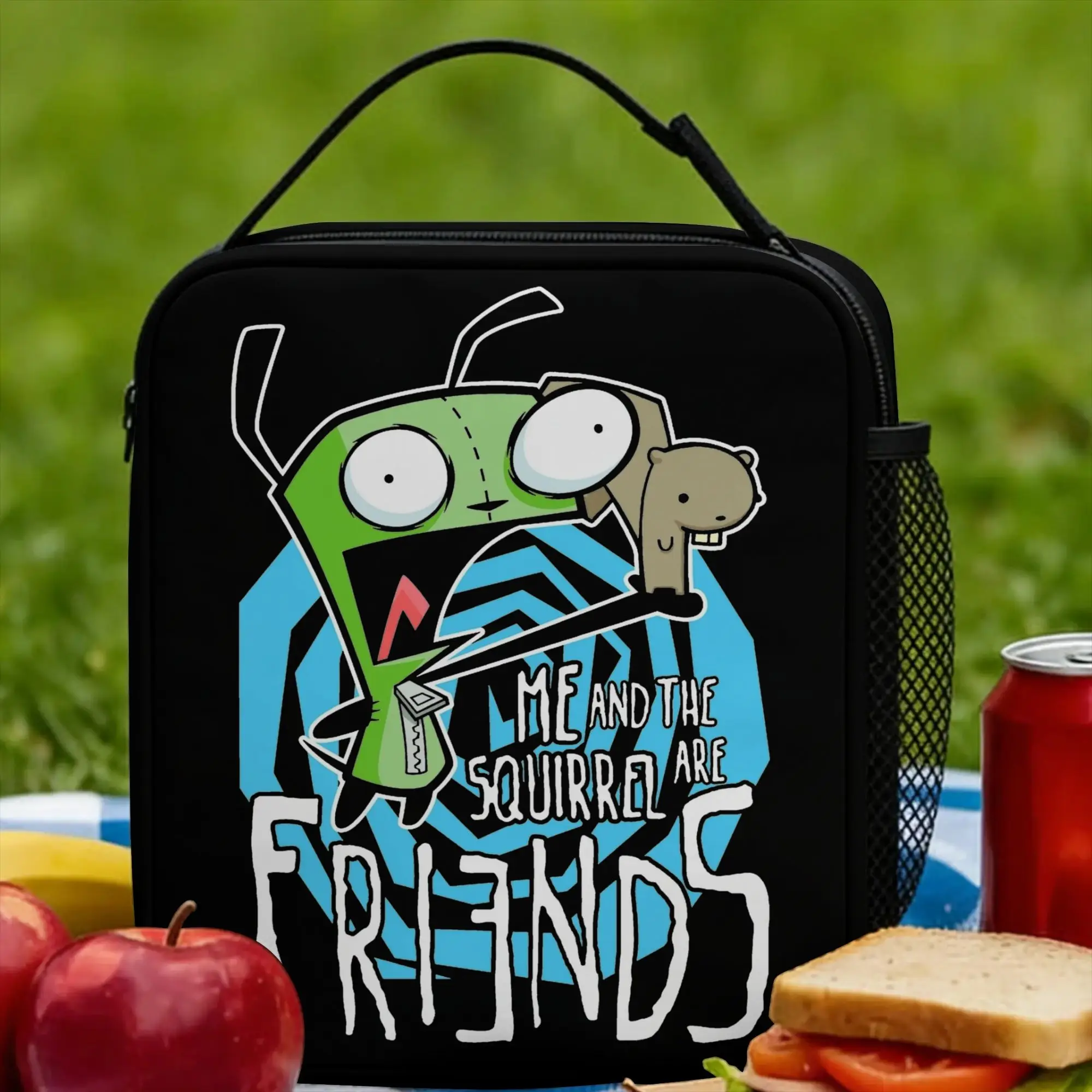 Invaders Zims Insulated Lunch Bags Cooler Bag Reusable,Meal Container GIR Leakproof Tote Lunch Box Food Bag College Travel