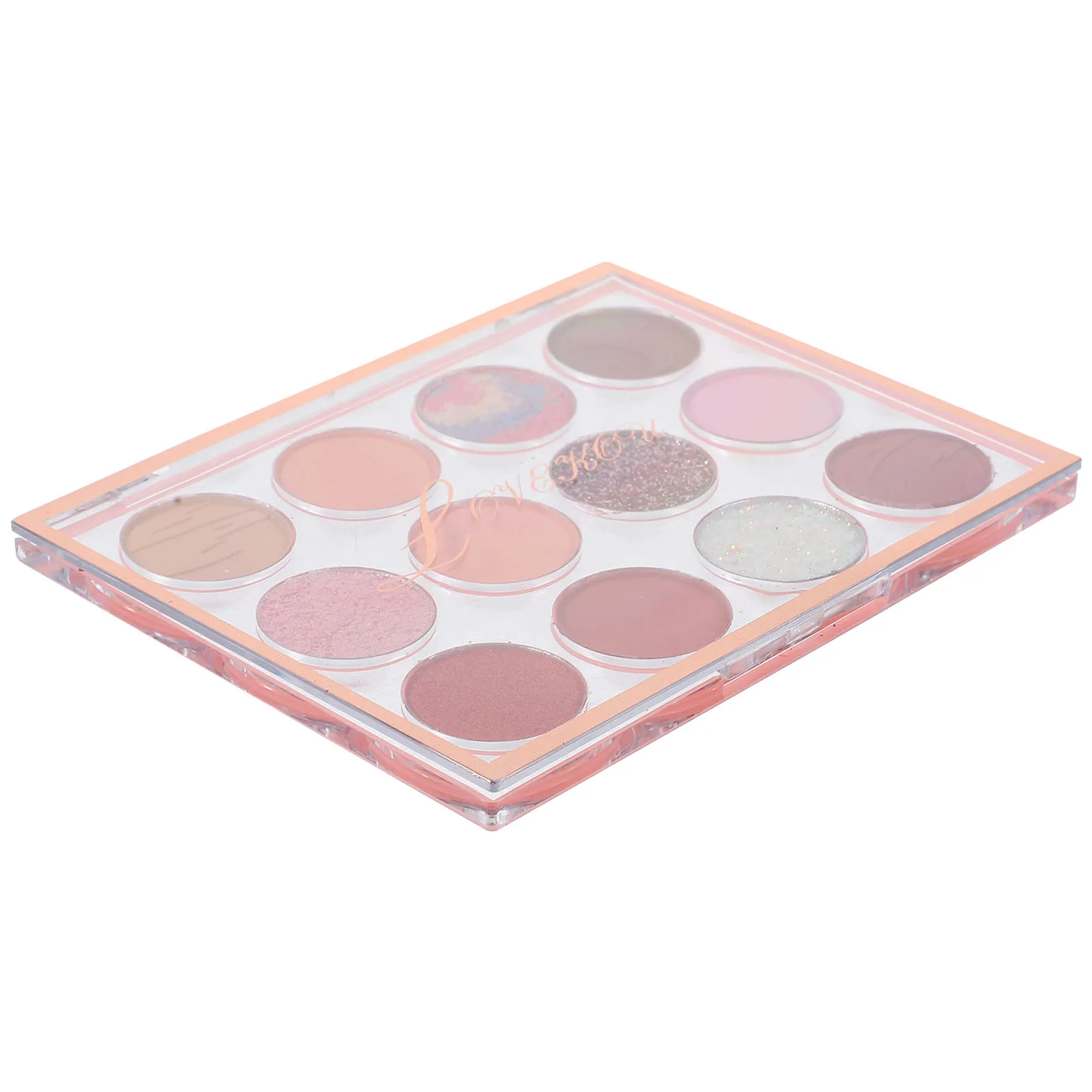 لوحة ظلال عيون مكونة من 12 لونًا لامعة ولامعة وغير لامعة ومتألقة لتسليط الضوء على علبة مكياج ظلال العيون للنساء للسفر في الهواء الطلق