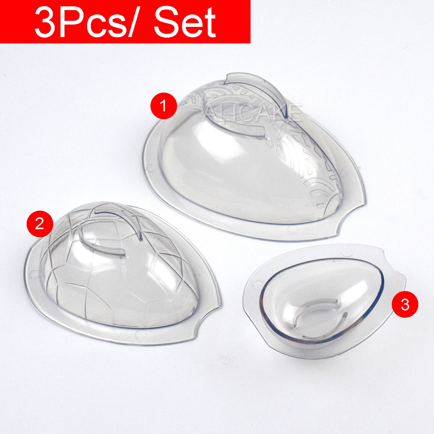 3Pcs/set Chocolate Mold 3D Easter Egg Shape Polycarbonate Chocolate Bonbons Candy Confectionery Baking Pastry Tools