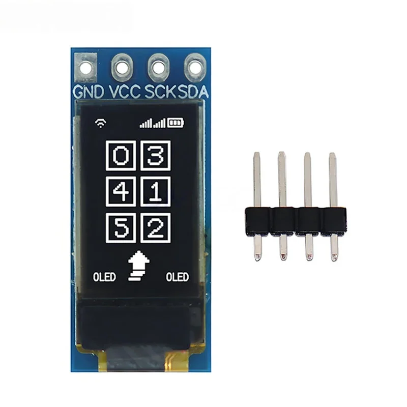SAMIROB 1~10pcs 0.5-inch OLED LCD screen white CH1115 small screen 48*88 display white light module IIC vertical screen