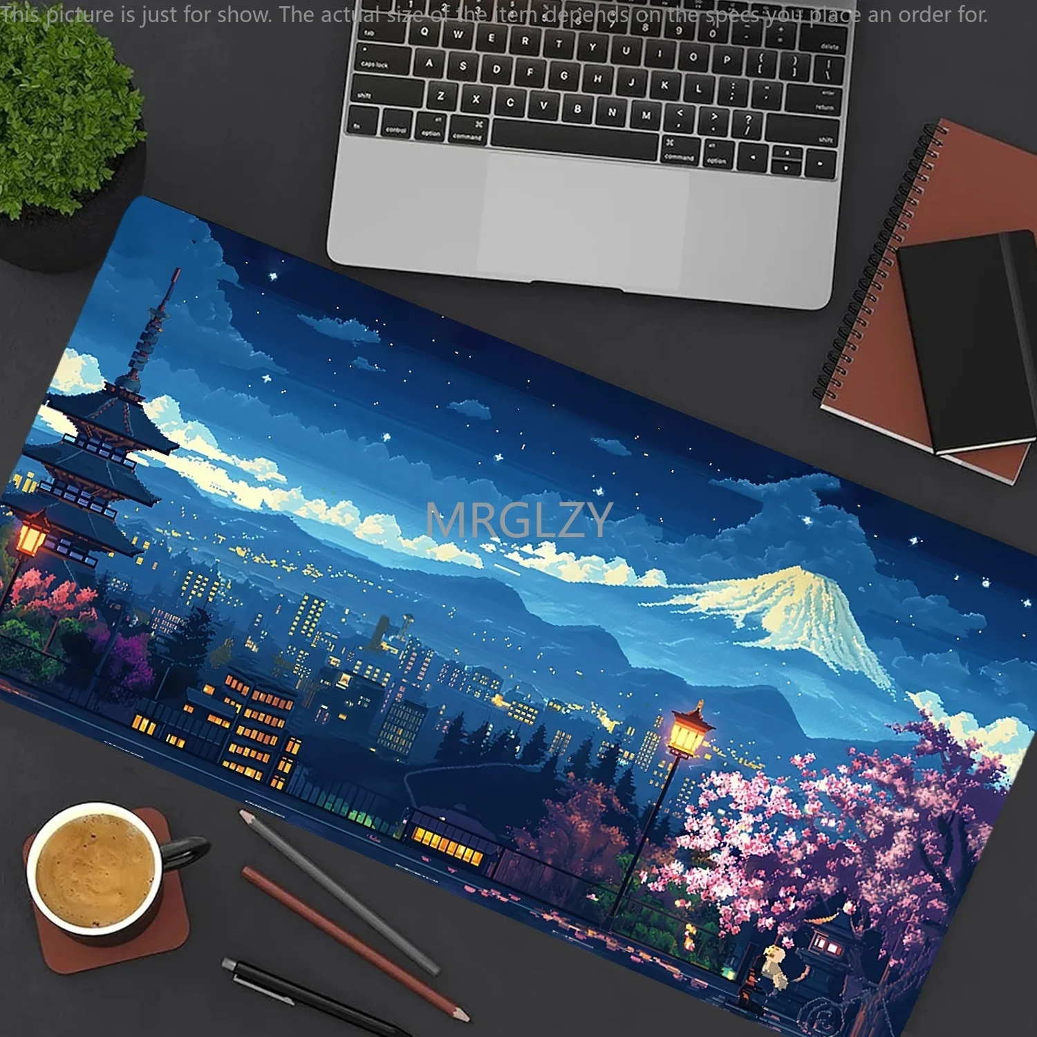 

Pixel Art японский коврик для мыши «Ночной город» большой резиновый противоскользящий настольный аксессуар коврик для мыши для офиса и геймера коврик для декора клавиатуры