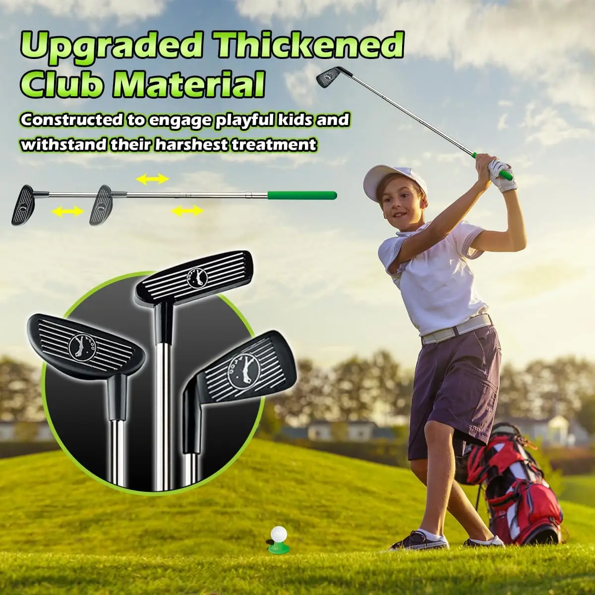Kinderen Speelgoed Golfset Auto Returner Nachtlampje Golfballen Mat Peuter Mini Golfspel Binnen Buiten Sport Speelgoed Jongens Kerstcadeau