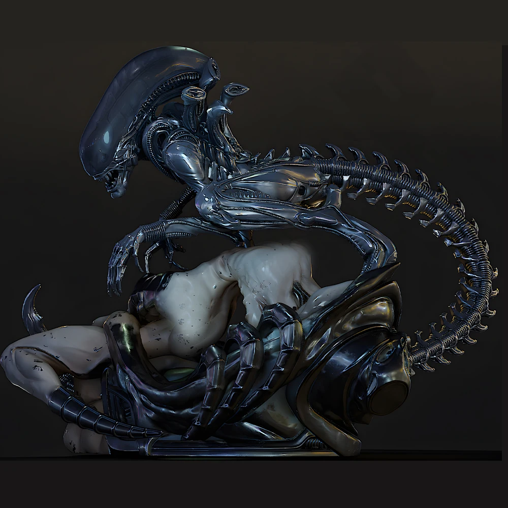 

1/24 Alien Sexy Monster Sally Resin Figurine Toy Unpainted GK Doll Unassembled 3D Print Assembly Miniature Reduction Statue