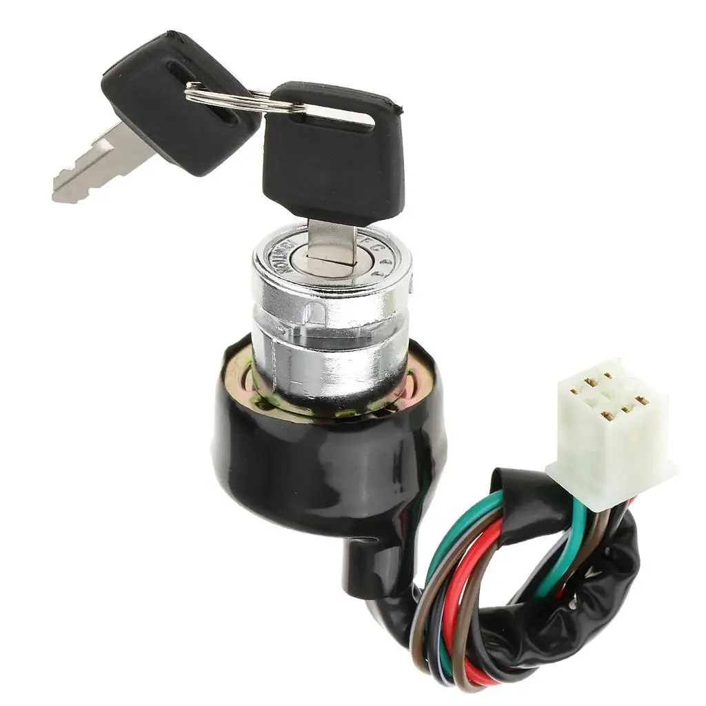 

Ignition Switch 6 Wire 3 Position for Motorcycle Scooter Quad Bike Go-Kart