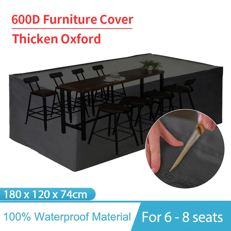 Outdoor Garden Furniture Cover Waterproof Table Chair Rainproof Dustproof Cover Patio Protective Covers For Garden Sofa