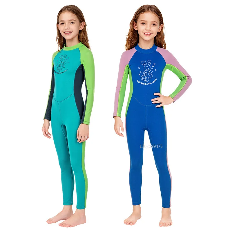 

Children Wetsuit Surf Suits 2.5mm Neoprene Swimsuit One Piece Swimwear for Boys Girls Toddlers Youth Diving Suits Bathing Suit