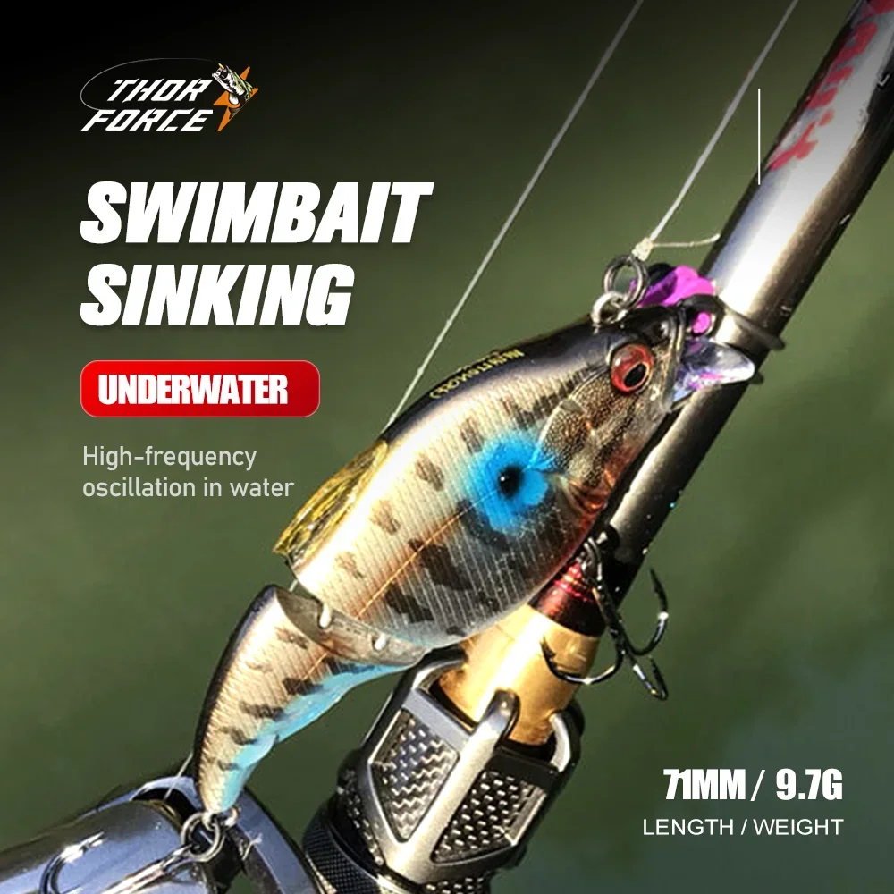 THORFORCE Esca dura Swimbait VIB Esche da pesca Galleggiante Snodato Vibrazione Wobblers Bass Pike Persico Wobblers Attrezzatura da pesca