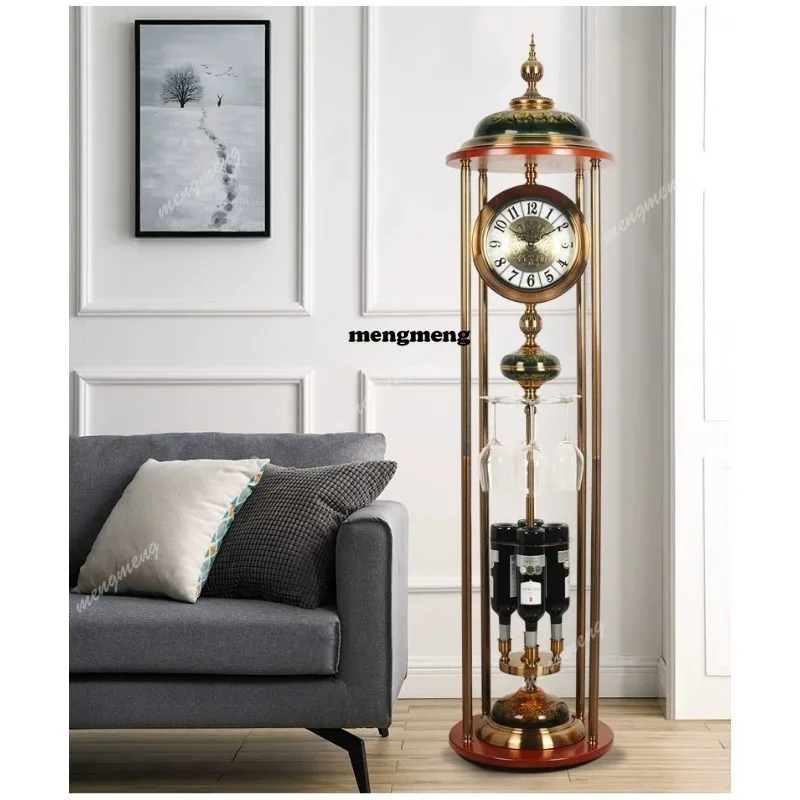 Floor clock living room villa large ornament vertical clock silent home clock