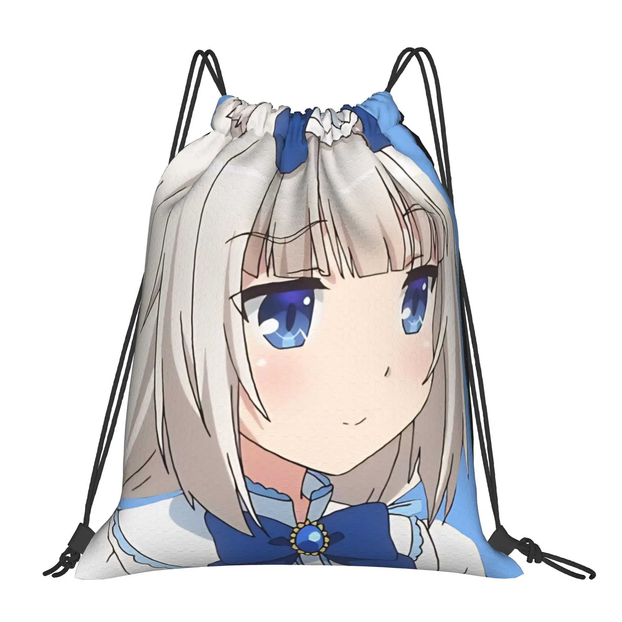 Nekopara Kawaii Anime Portable Travel Riding Gym Drawstring Storage Sporty Backpacks