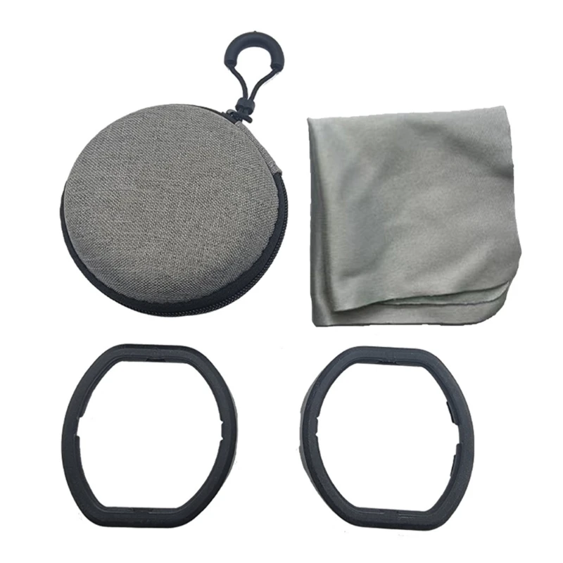 448F Lightweight Frame Lens Anti-Scratch Rings for PS VR2 Glasses Anti-Dirty Frame with Storage Bag Clean Cloth