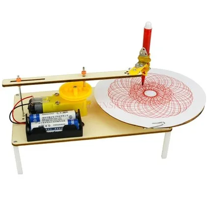 Primary school students handmade technology small production small invention diy electric plotter material package science play