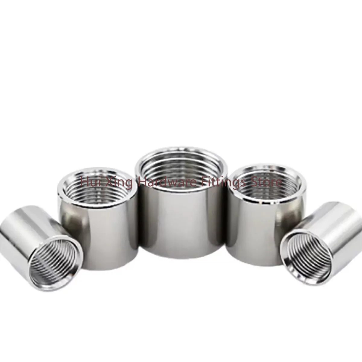 304 Stainless Steel Double Female Full Thread Straight Coupler/Seamless CNC Water Pipe Fitting/Single End Male Thread Fitting