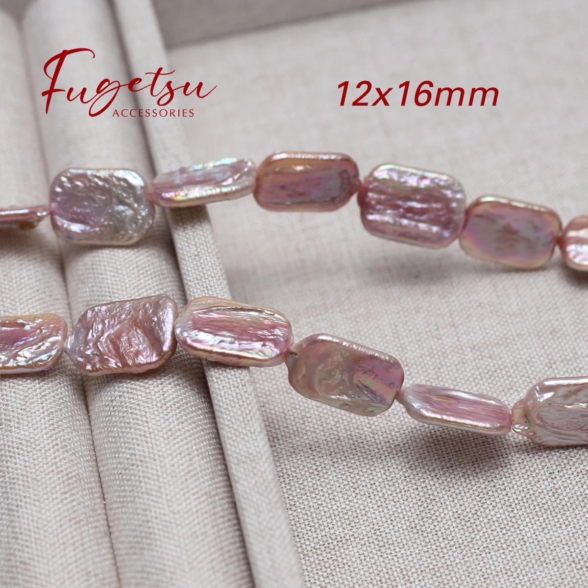 

12x16mm Barqoue Natural Freshwater Pearl Rectangle Purple Beads for DIY Women Men Necklace Jewelry Making Supplies Accessories