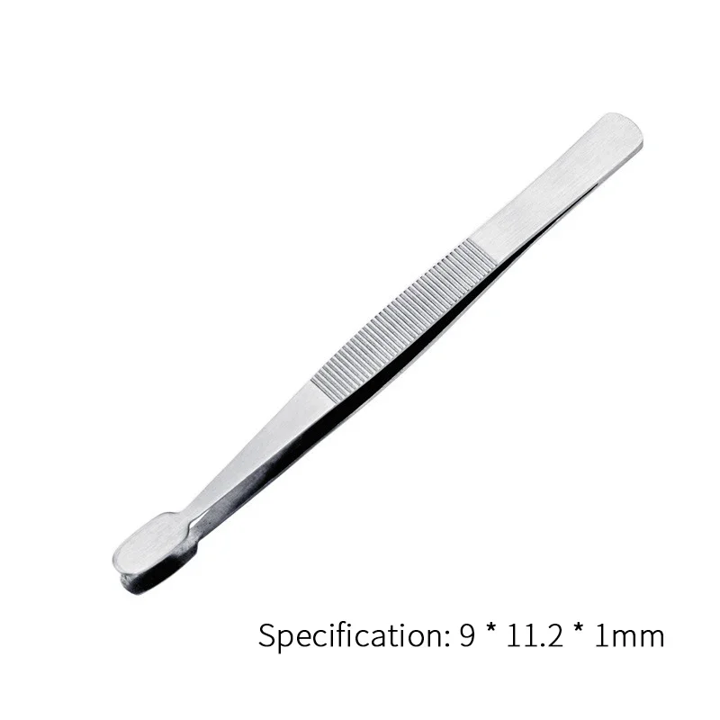 Stainless steel ophthalmic tweezers ophthalmic tweezers 10cm tweezers platform toothed double eyelid surgery instrument