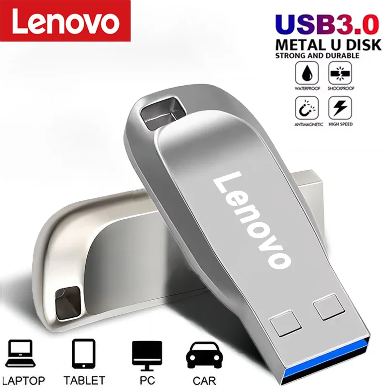 Lenovo 512GB Mini Flash Drive USB 3.0 Super High Speed Transfer Metal U Disk Pen Drive Type C Memory Waterproof Disk SSD U Drive