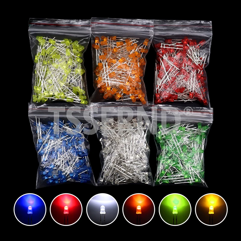 3Mm 100Pcs Led Diod…