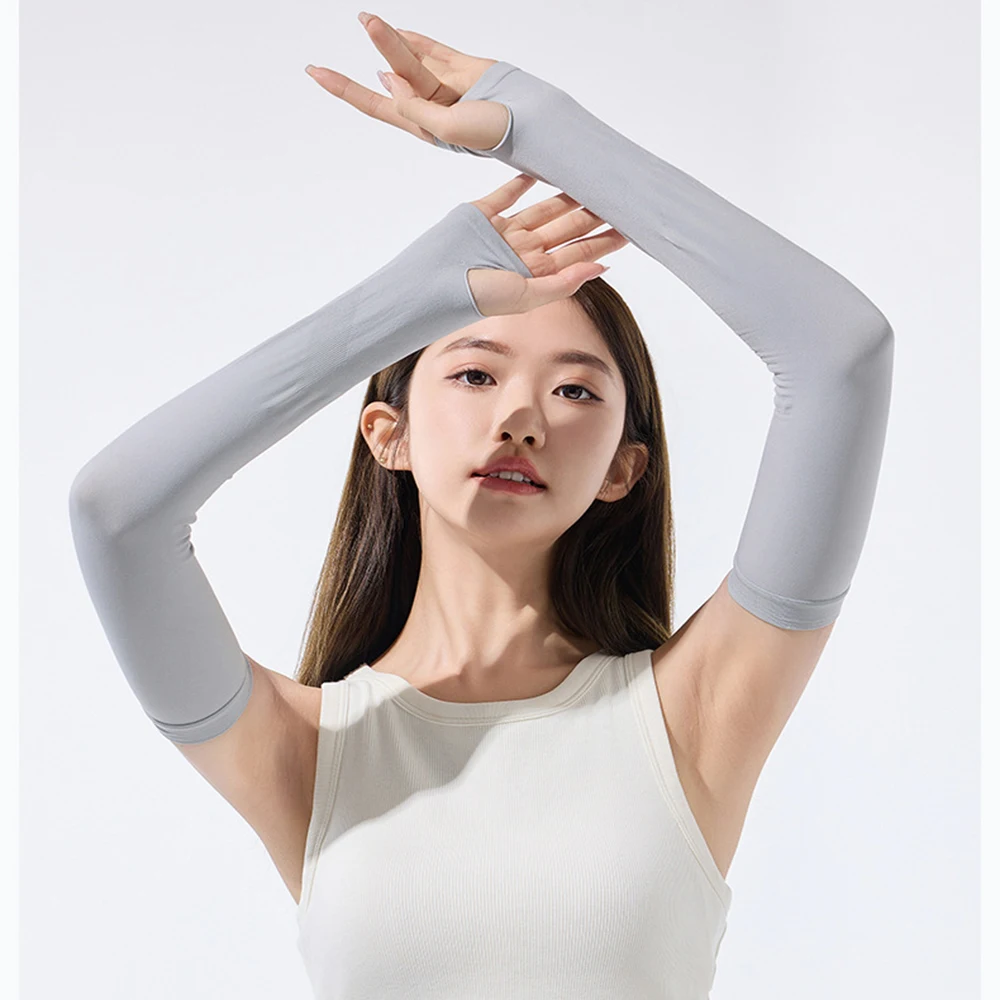 1 par de mangas longas de proteção solar para braço, manga para esportes ao ar livre, capa de braço legal, proteção solar, viagens, verão