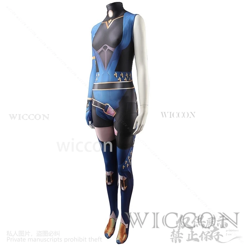 Anime Game Valorant Cosplay Reyna Costume Sexy Jumpsuit Outfits Children Men Women Halloween Carnival Suit Wigs Ring Props Cos