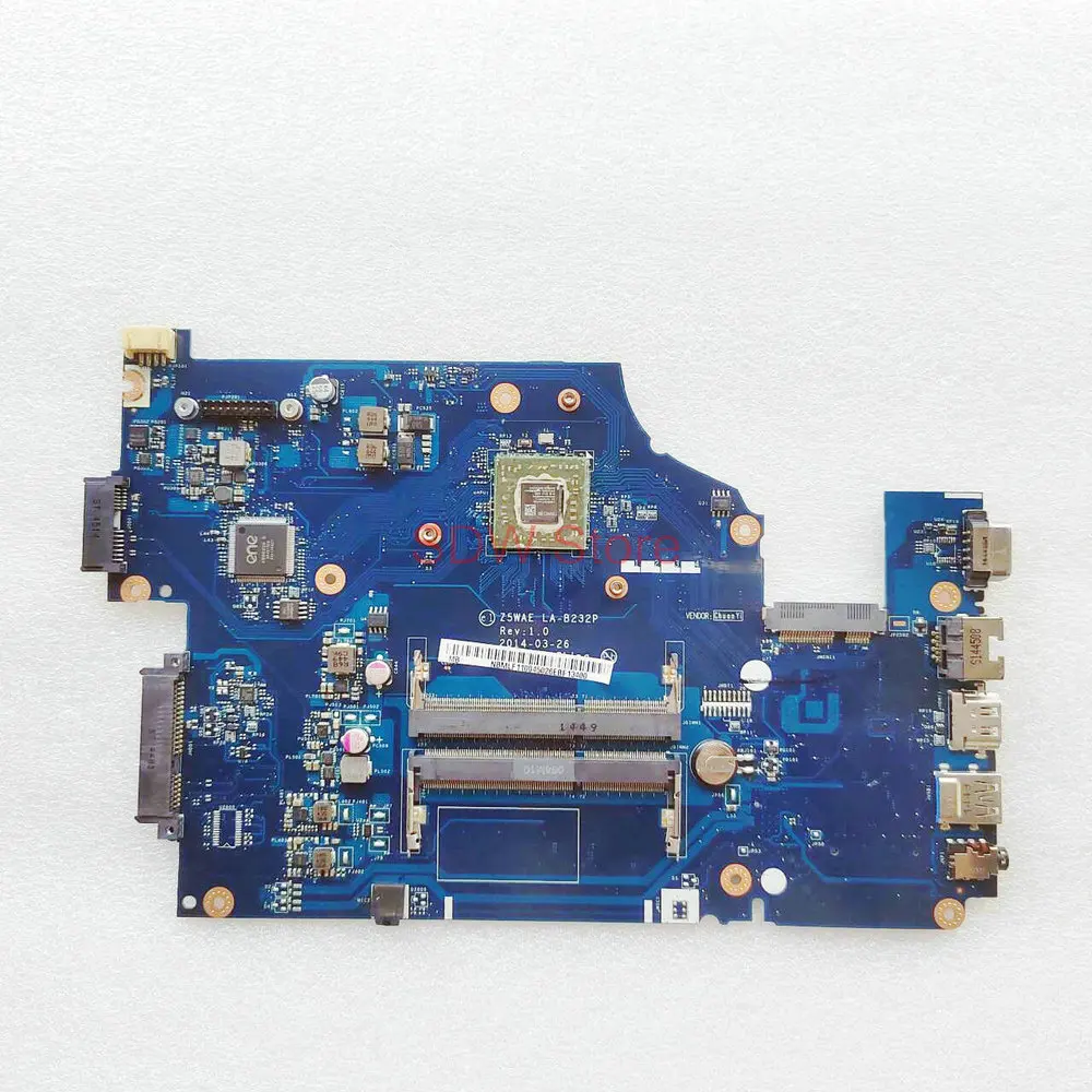 

For ACER Aspire E5-521 Mainboard Z5WAE LA-B232P Laptop Motherboard NBMLF11004 NB.MLF11.004 A6-6310 CPU DDR3