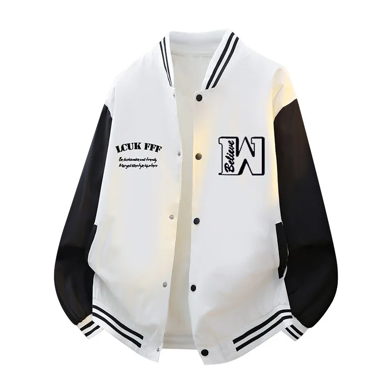 

Loose American Sle Baseball Jaet Long Sve ex Spring Autumn Faionable Windproof Casual Outerwear for Teens