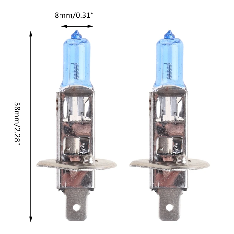 4300K ​​LED H1 100W Автомобильная подсветка Противотуманная фара Галогенная лампа для вождения постоянного тока 12 В