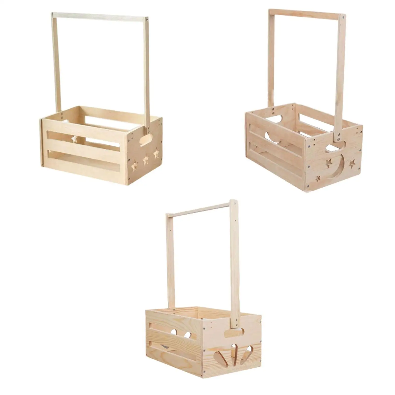 Wooden Baby Shower Crate Closet,Baby Storage Crate Hamper ,Welcome Gift Basket for New Parent