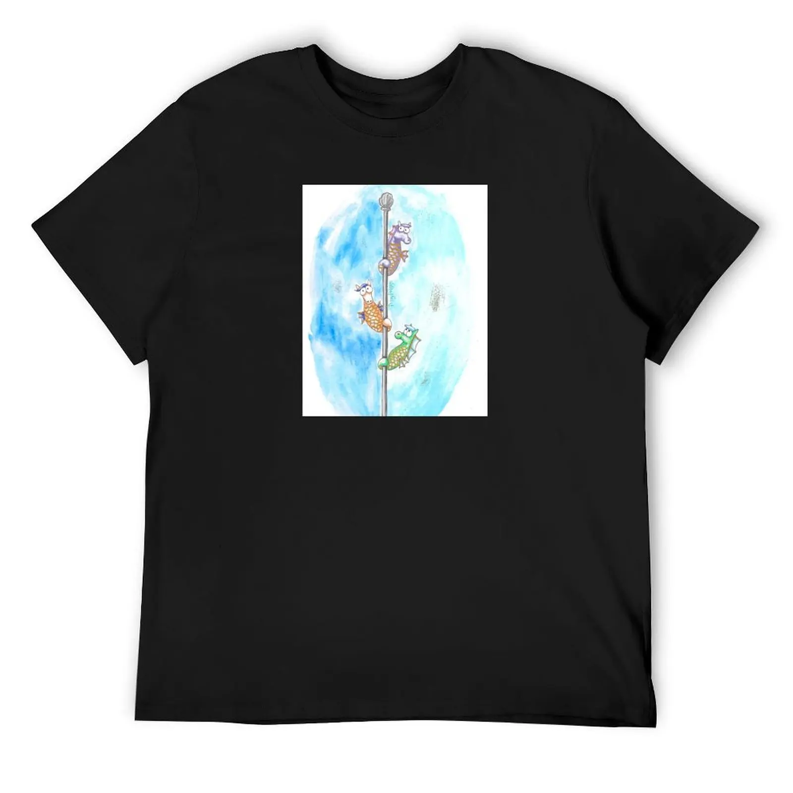 Pole Dancing Seahorses T-Shirt shirts graphic tee sweat plus size tops mens designer clothes