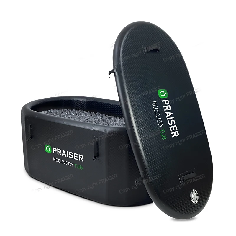 오벌 홈 피트니스 420리터 성인용 원형 배럴 PVC 스파 야외 욕조 냉수 치료 욕조 휴대용 아이스 배스 회복 포드