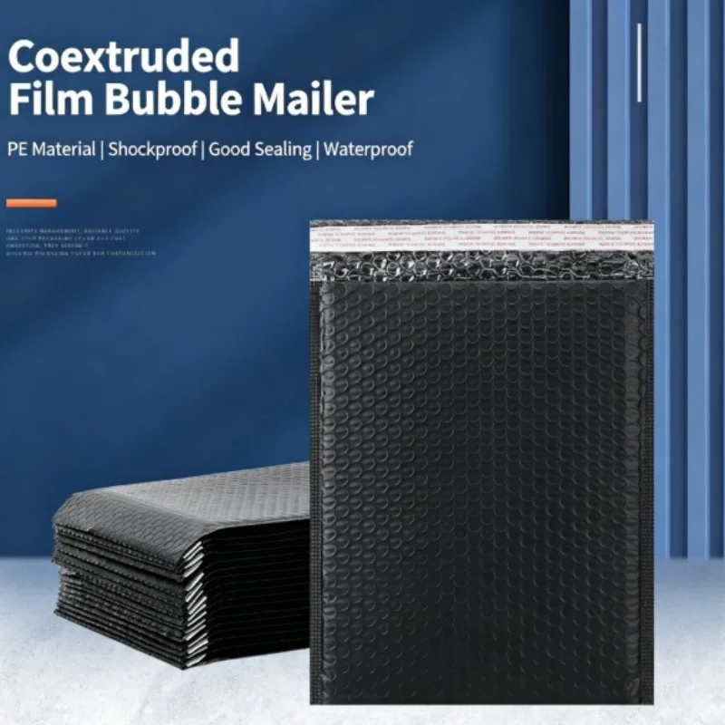 100 Pieces Black Bubble Mail Bag Self Adhesive Envelope Book Magazine Gift Bag Lined With Foam Express Bag