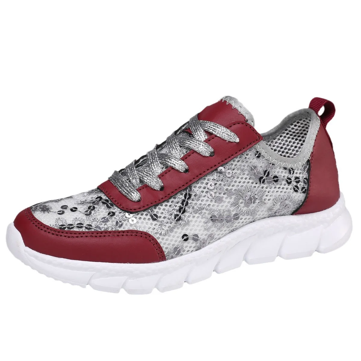 2024 Women Sneakers Mesh Patchwork Lace Up Ladies Flats Outdoor Running Walking Shoes Comfortable Breathable Female Footwear