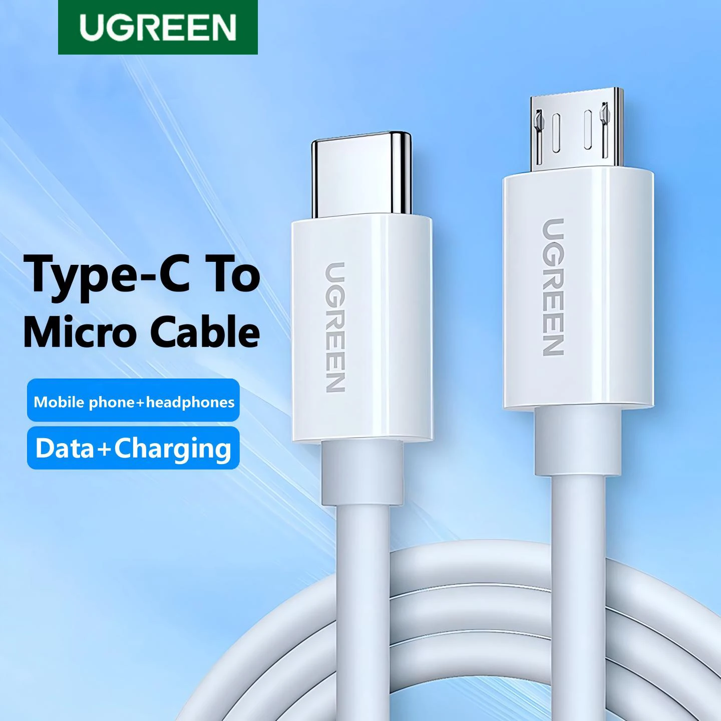 UGREEN Type C To Micro USB Cable 1.5m 2A Data charging For Android cell Mobile phone 1ADAC earphone Notebook USB C Cable OTG lin