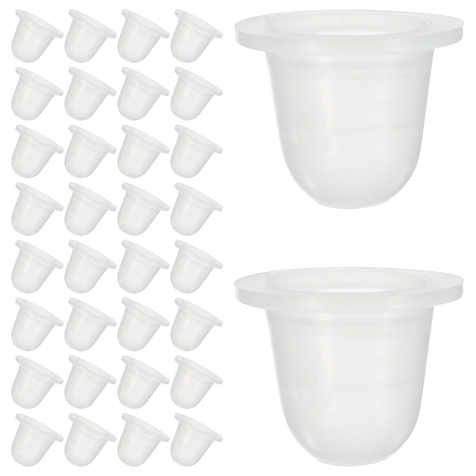 200pcs Ink Cup Semi- Cup Silicone Ink Cup U Shaped Ink Cup (Large Size) ink cups pigment cups supplies