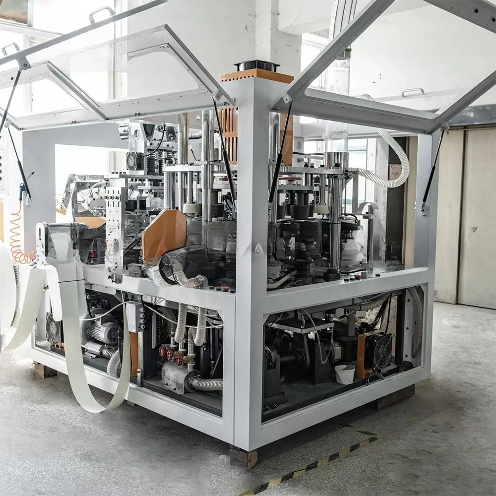 Fully Automatic Kraft Round Box Take Away Container Paper Soup Bowl Making Machine
