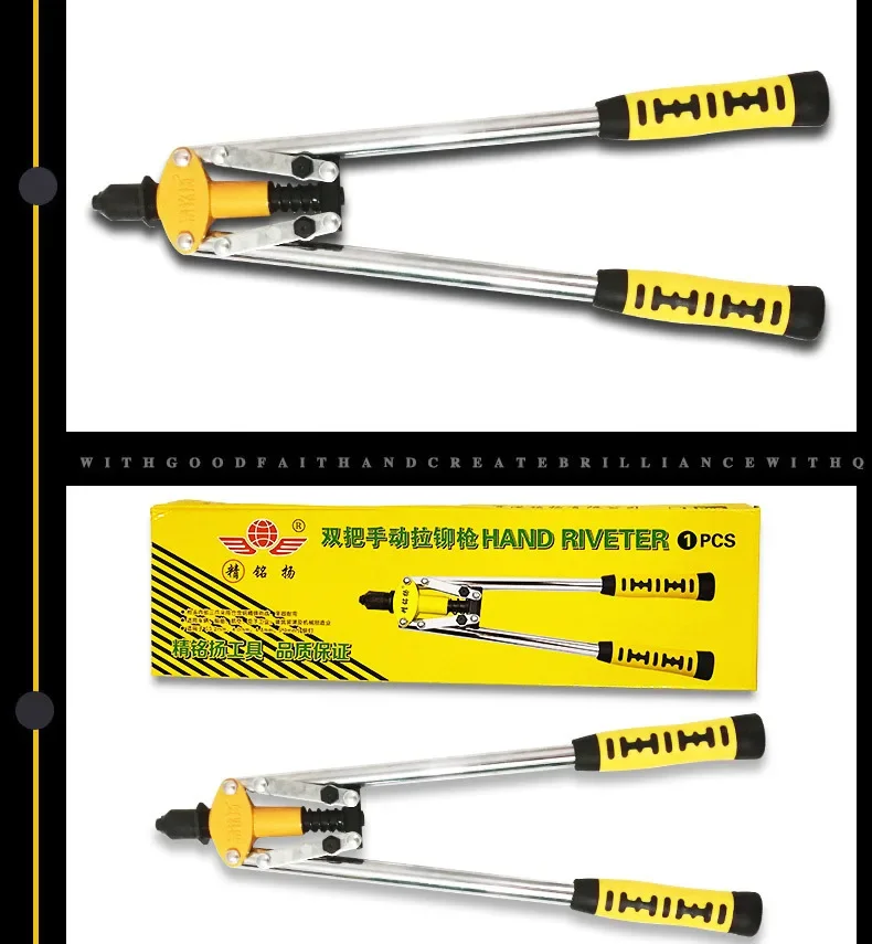 Set Riveter Tangan 17 Inci Heavy Duty untuk Otomotif, Set Riveter Blind, Tang Rivet, Pistol Rivet