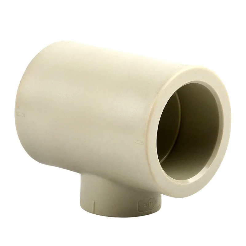 PPH Reducing Tee Hot Melt Plastic Pipe Fitting Welding Connector Adapter for Chemical Industrial Pipeline Water Supply System