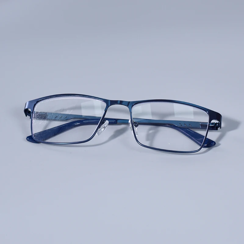 Männer Platz Metall Großen Rahmen Lesen Frühling Scharnier Presbyopie Brille Blau Licht Blockieren Augenschutz Brillen +75 + 125 + 175 + 4 – Detail 13